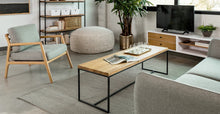 Load image into Gallery viewer, Table basse DETROIT design industriel bois et métal noir
